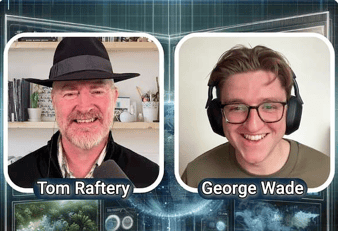 tom raftery and george wade speaking on the sustainable supply chain podcast